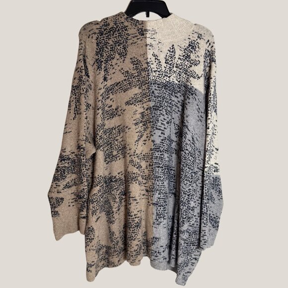 NIC+ZOE Beige Patterned Knit Sweater – Size 2X - Picture 1 of 4